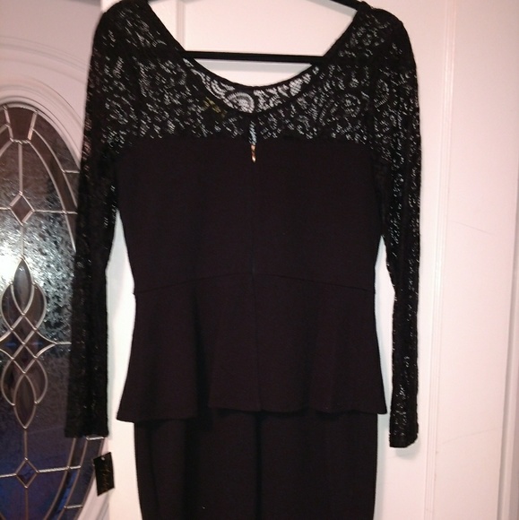 SOLD NWT black peplum dress size medium - Picture 2 of 3